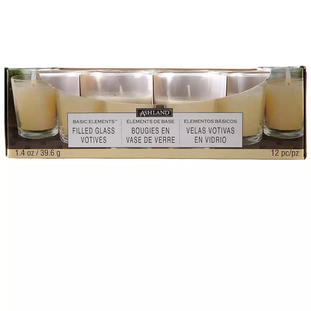 Flash Sale 🎉 12 Ivory Glass Votive Candles By Ashland® Basic Elements™ ⭐ 3 Flash Sale 🎉 12 Ivory Glass Votive Candles By Ashland® Basic Elements™ ⭐
