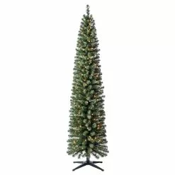 Coupon 👍 7ft. Pre-Lit Artificial Christmas Tree, Clear Lights by Ashland® 🎁