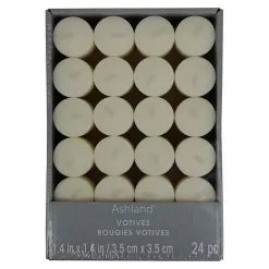 Outlet ⌛ 12 Packs: 24 ct. (288 total) Basic Elements™ Ivory Votive Candles by Ashland® ✨