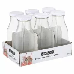 Best reviews of 😍 Ashland® Glass Milk Bottles with Lids, 6 Pack 🎁