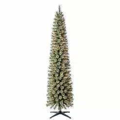 Wholesale โค๏ธ 7ft. Pre-Lit Artificial Cashmere Pencil ๐ Christmas Tree, Clear Lights by Ashland® โญ