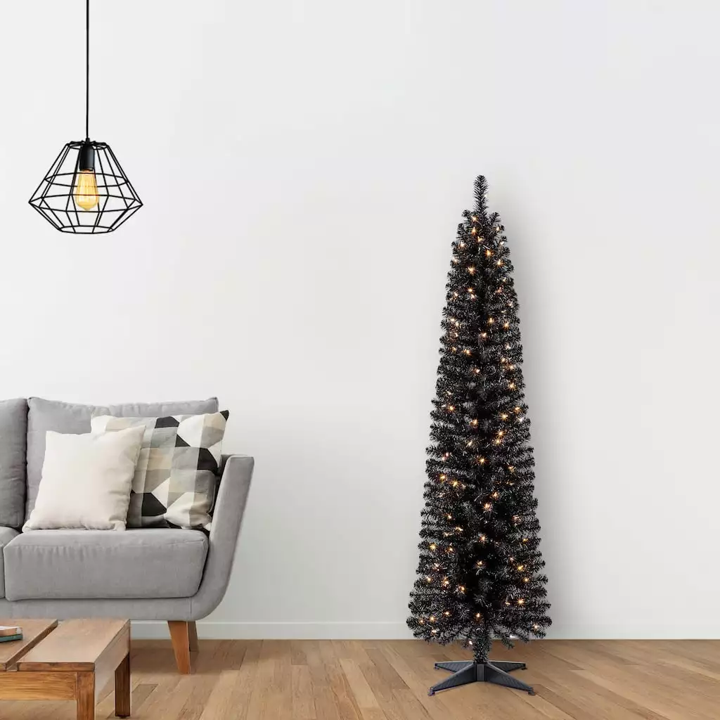 Cheap ✔️ 6ft. Pre-Lit Artificial Black Pencil ✨ Christmas Tree, Clear Lights by Ashland® ❤️ 10 Cheap ✔️ 6ft. Pre-Lit Artificial Black Pencil ✨ Christmas Tree, Clear Lights by Ashland® ❤️ - Image 8