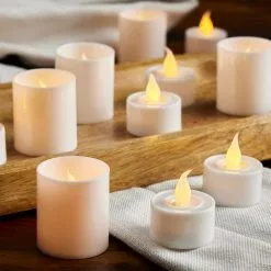 Budget 🌟 Basic Elements™ White LED Votive & Tealight Set By Ashland® 🌟 -Ashland Sale Store 10466238 20