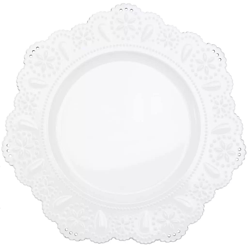 Budget 🎁 13" White Doily Charger By Ashland® ✔️ 3 Budget 🎁 13" White Doily Charger By Ashland® ✔️