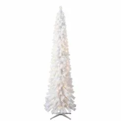 Outlet ๐งจ 7ft. Pre-Lit White Norway Artificial Pencil Christmas Tree, Clear Lights by Ashland® โ