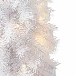 Outlet 🧨 7ft. Pre-Lit White Norway Artificial Pencil Christmas Tree, Clear Lights by Ashland® ⌛ -Ashland Sale Store 10487971 10