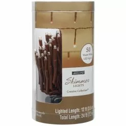 Best reviews of 😀 12 Pack: Creative Collection™ 50ct. Warm White Shimmer LED Lights Garland by Ashland™ ⭐
