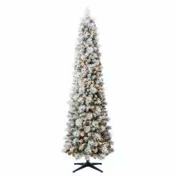 Promo ⌛ 7ft. Pre-Lit Artificial Slim Christmas Tree, Clear Lights by Ashland® 😀
