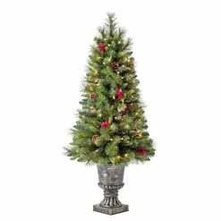 Discount 👍 4ft. Pre-Lit Verona Artificial Christmas Tree, Clear Lights by Ashland® 🎉