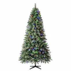 Hot Sale 🔔 7.5ft. Pre-Lit Augusta Pine Artificial ❄ Christmas Tree, Color Changing LED Lights by Ashland® 👏