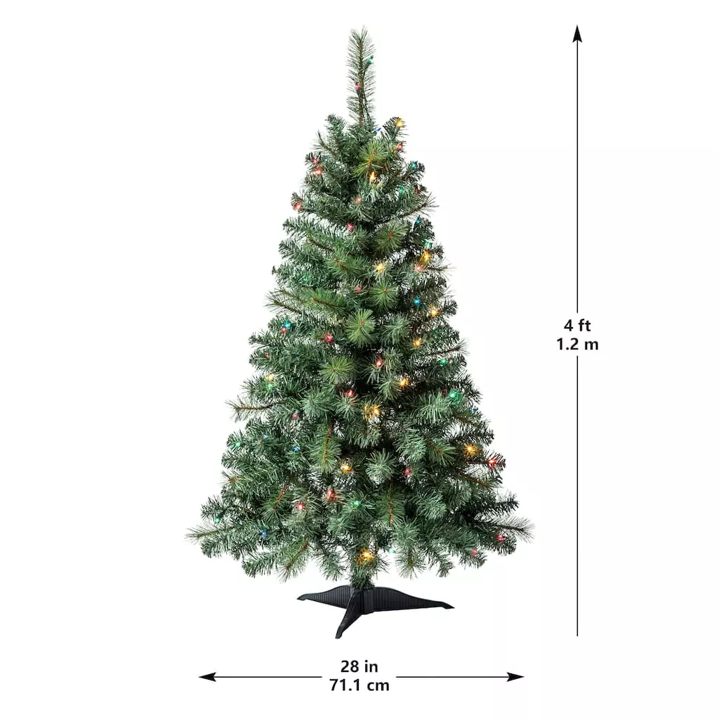 Discount ⭐ 4ft. Pre-Lit Riverside Pine Artificial Christmas Tree, Multicolor Lights by Ashland® 😉 8 Discount ⭐ 4ft. Pre-Lit Riverside Pine Artificial Christmas Tree, Multicolor Lights by Ashland® 😉 - Image 6