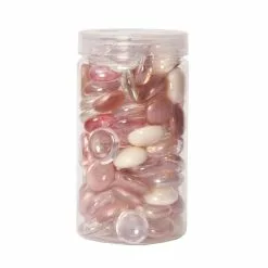 Deals 💯 12 Pack: Cream & Pink Glass Gems By Ashland™ ⭐