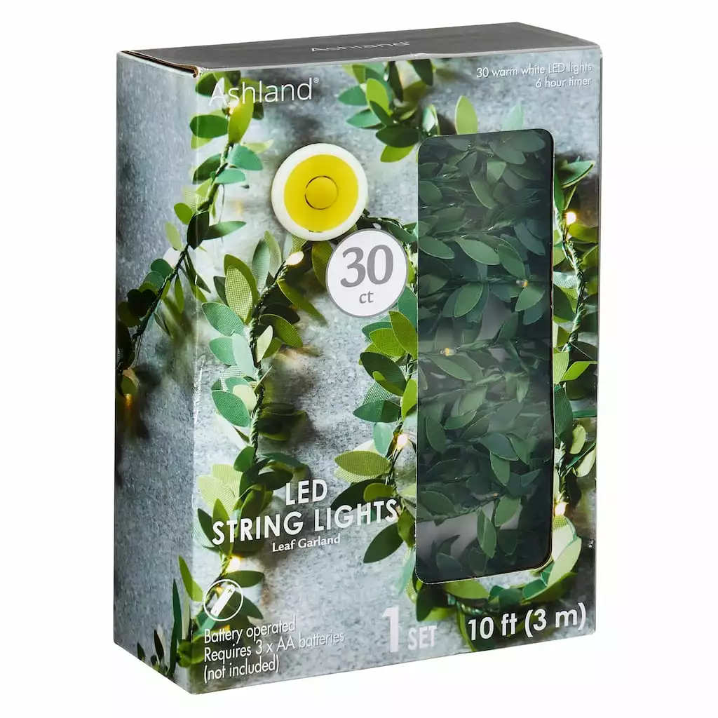 Brand new 👏 10ft. Leaf Garland String Lights by Ashland™ 🤩 3 Brand new 👏 10ft. Leaf Garland String Lights by Ashland™ 🤩