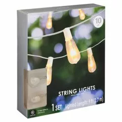 Brand new 🧨 10ct. Edison String Lights with White Cord by Ashland™ 🔔