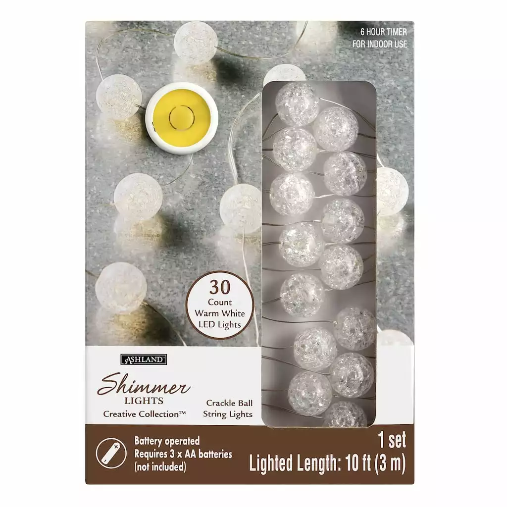 Cheap ✔️ 30ct. Crackle Ball LED String Lights by Ashland™ 🌟 5 Cheap ✔️ 30ct. Crackle Ball LED String Lights by Ashland™ 🌟 - Image 3