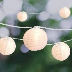 Buy 😍 10ct. White Fabric Lantern String Lights By Ashland™ ✨ -Ashland Sale Store 10578533