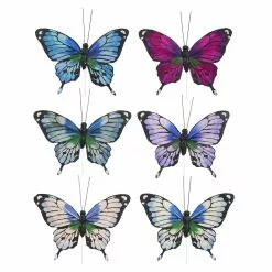 New ❤️ 10.2" Blue, Purple & Green Feather Butterfly by Ashland® 🎉