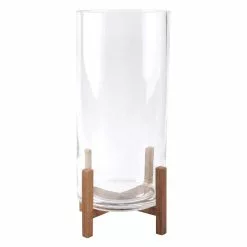 Flash Sale 🤩 Glass Candle Holder with Wood Base by Ashland® ❤️