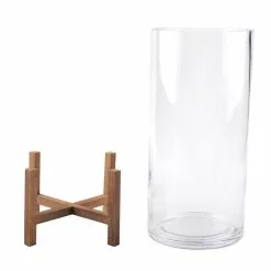 Flash Sale 🤩 Glass Candle Holder with Wood Base by Ashland® ❤️ -Ashland Sale Store 10633857 2