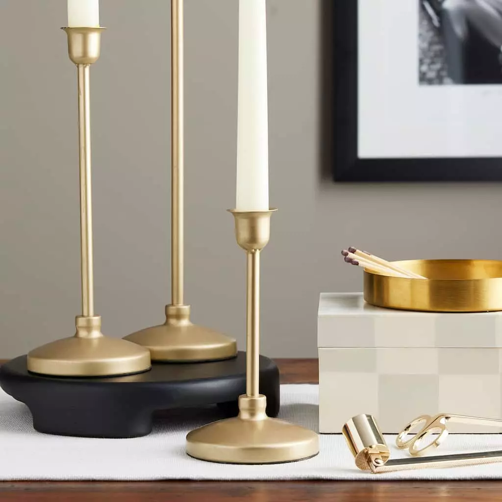 Flash Sale ✨ Gold Metal Taper Candle Holder by Ashland® 🛒 4 Flash Sale ✨ Gold Metal Taper Candle Holder by Ashland® 🛒 - Image 2