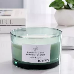 Discount ⭐ Eucalyptus & Sage 3-Wick Jar Candle by Ashland® ✨ -Ashland Sale Store 10638411 20
