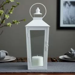 Wholesale 💯 15.7" White Metal Lantern by Ashland® ✨ -Ashland Sale Store 10638435 20