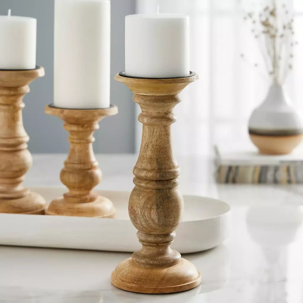 Top 10 ✨ Wood Carved Pillar Candle Holder by Ashland® ✨ 4 Top 10 ✨ Wood Carved Pillar Candle Holder by Ashland® ✨ - Image 2