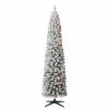 Cheapest ⭐ 7ft. Pre-Lit Flocked Artificial Pencil ❤️ Christmas Tree, Clear Lights by Ashland® ⌛ -Ashland Sale Store 10643349