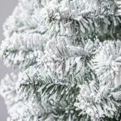 Cheapest ⭐ 7ft. Pre-Lit Flocked Artificial Pencil ❤️ Christmas Tree, Clear Lights by Ashland® ⌛ -Ashland Sale Store 10643349 12