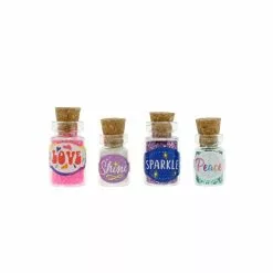 Cheap ✨ Mini Glass Glitter Bottle Set by Ashland® 🔔
