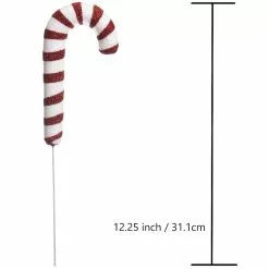 Best deal 👍 Red & White Glitter Candy Cane Pick by Ashland® ✔️ -Ashland Sale Store 10669909 3