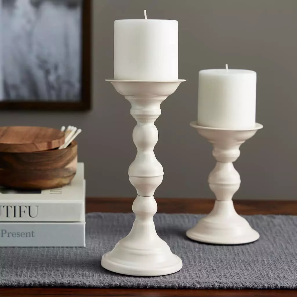 Deals ❤️ Cream Metal Pillar Candle Holder by Ashland® ✔️ 4 Deals ❤️ Cream Metal Pillar Candle Holder by Ashland® ✔️ - Image 2