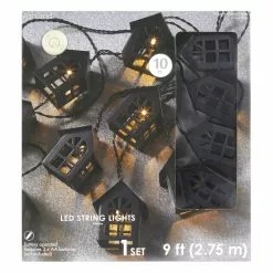 Discount 🧨 8 Pack: 10ct. Warm White LED Black House String Lights by Ashland® ✨ -Ashland Sale Store 10671555 1 1