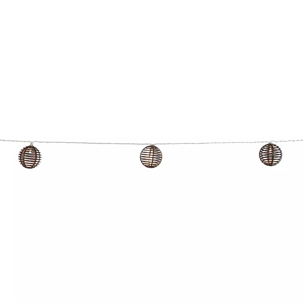 Wholesale ⭐ 10ct. Warm White LED Faux Rattan Ball String Lights by Ashland® 🤩 5 Wholesale ⭐ 10ct. Warm White LED Faux Rattan Ball String Lights by Ashland® 🤩 - Image 3