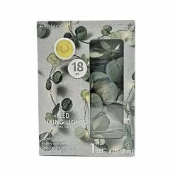 Wholesale 🛒 18ct. Warm White LED String Lights Eucalyptus Leaf Garland by Ashland® ✨