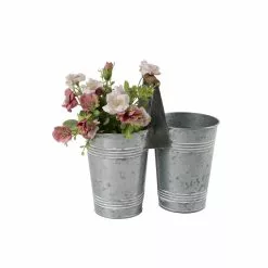 Best Sale 🔔 9.6" Mini Galvanized Double Bucket by Ashland® ⌛ -Ashland Sale Store 10671576 4