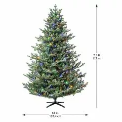 Hot Sale 🛒 7.5ft. Pre-Lit Balkan Spruce Quick Set® Artificial Christmas Tree, Color-Changing LED Lights by Ashland® 🌟 -Ashland Sale Store 10671960 21