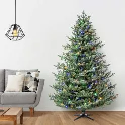 Hot Sale 🛒 7.5ft. Pre-Lit Balkan Spruce Quick Set® Artificial Christmas Tree, Color-Changing LED Lights by Ashland® 🌟 -Ashland Sale Store 10671960 24