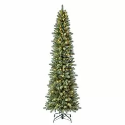 New 👏 7ft. Pre-Lit Avalian Pencil Pine Artificial Christmas Tree, Warm White Fairy LED Lights by Ashland® 🔥