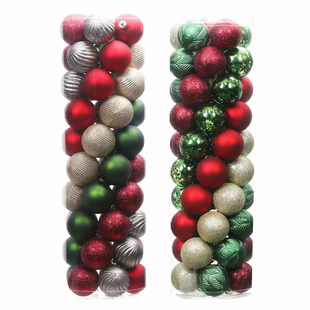 Promo 🥰 Assorted 50ct. 2" Farmhouse Ball Ornament Set by Ashland® ✨ 3 Promo 🥰 Assorted 50ct. 2" Farmhouse Ball Ornament Set by Ashland® ✨