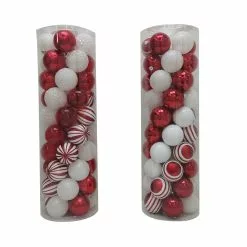 Outlet 🤩 Assorted 50ct. Red & White Ball Ornaments by Ashland® ⭐