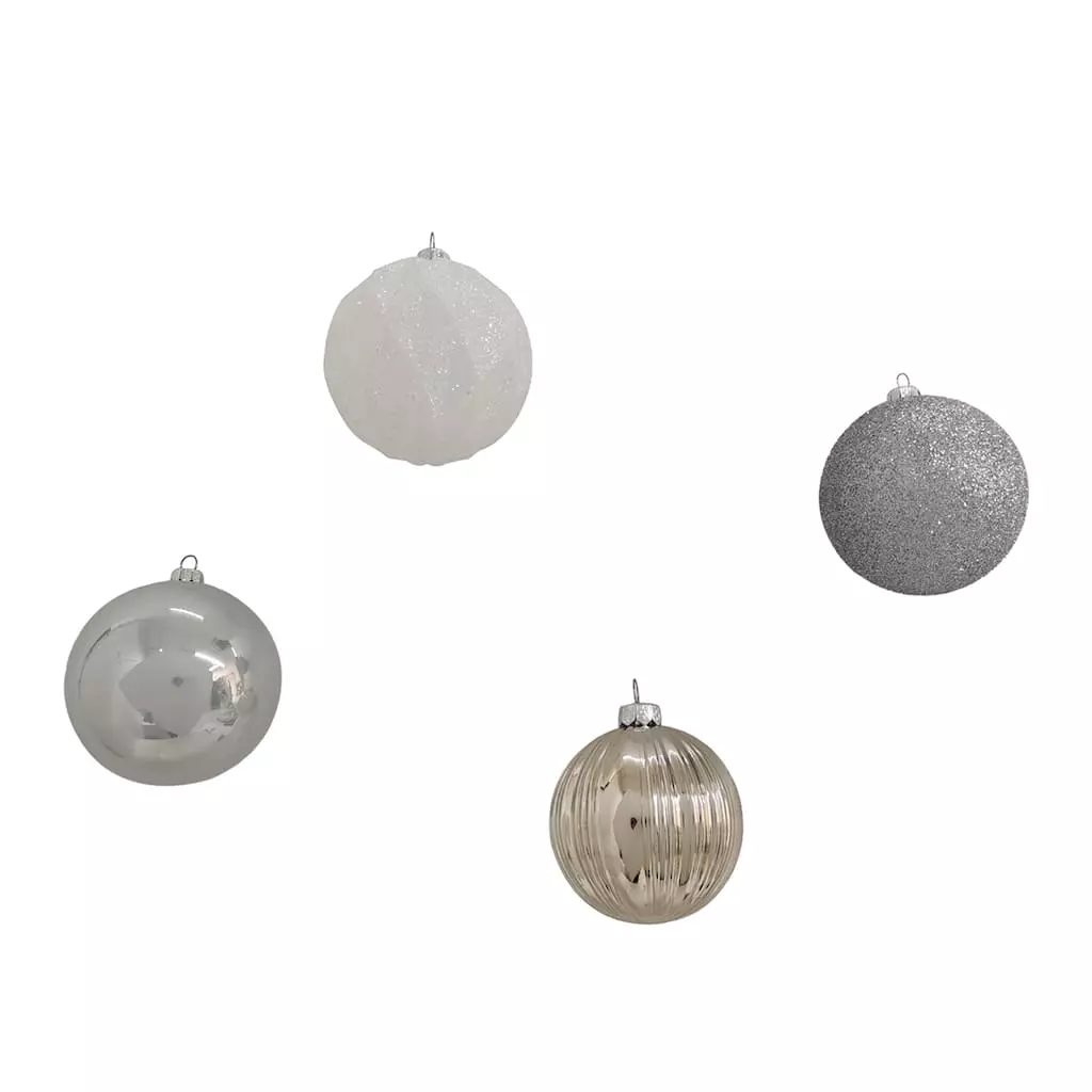 Hot Sale ✔️ Assorted 32ct. 3" Silver & White Shatterproof Ball Ornaments by Ashland® ⭐ 5 Hot Sale ✔️ Assorted 32ct. 3" Silver & White Shatterproof Ball Ornaments by Ashland® ⭐ - Image 3
