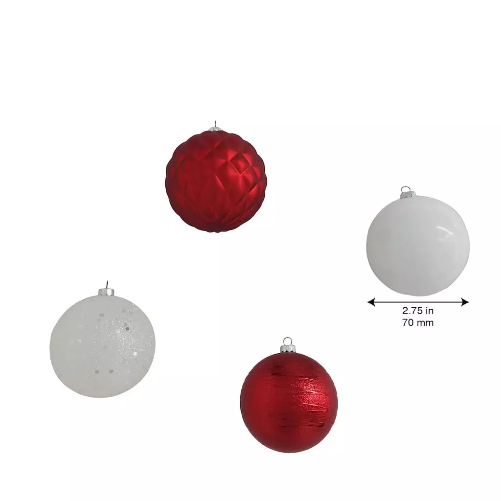 Top 10 🔔 Assorted 32ct. 3" Red & White Shatterproof Ball Ornaments by Ashland® 👍 6 Top 10 🔔 Assorted 32ct. 3" Red & White Shatterproof Ball Ornaments by Ashland® 👍 - Image 4