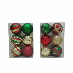 Outlet ✨ Assorted 6ct. 4.5" Red, Green & Gold Shatterproof Ball Ornaments by Ashland® 💯