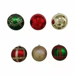 Outlet ✨ Assorted 6ct. 4.5" Red, Green & Gold Shatterproof Ball Ornaments by Ashland® 💯 -Ashland Sale Store 10672854 3