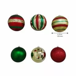 Outlet ✨ Assorted 6ct. 4.5" Red, Green & Gold Shatterproof Ball Ornaments by Ashland® 💯 -Ashland Sale Store 10672854 4