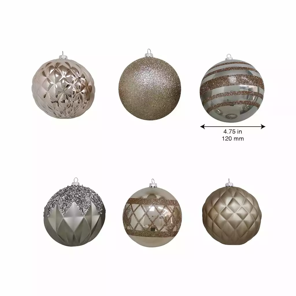 Best deal ⭐ Assorted 6ct. 4.5" Metallic Shatterproof Ball Ornaments by Ashland® ⌛ 6 Best deal ⭐ Assorted 6ct. 4.5" Metallic Shatterproof Ball Ornaments by Ashland® ⌛ - Image 4