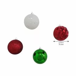 Outlet 🎉 Assorted 32ct. 3" Red, Green & White Shatterproof Ball Ornaments by Ashland® ❤️ -Ashland Sale Store 10672856 4