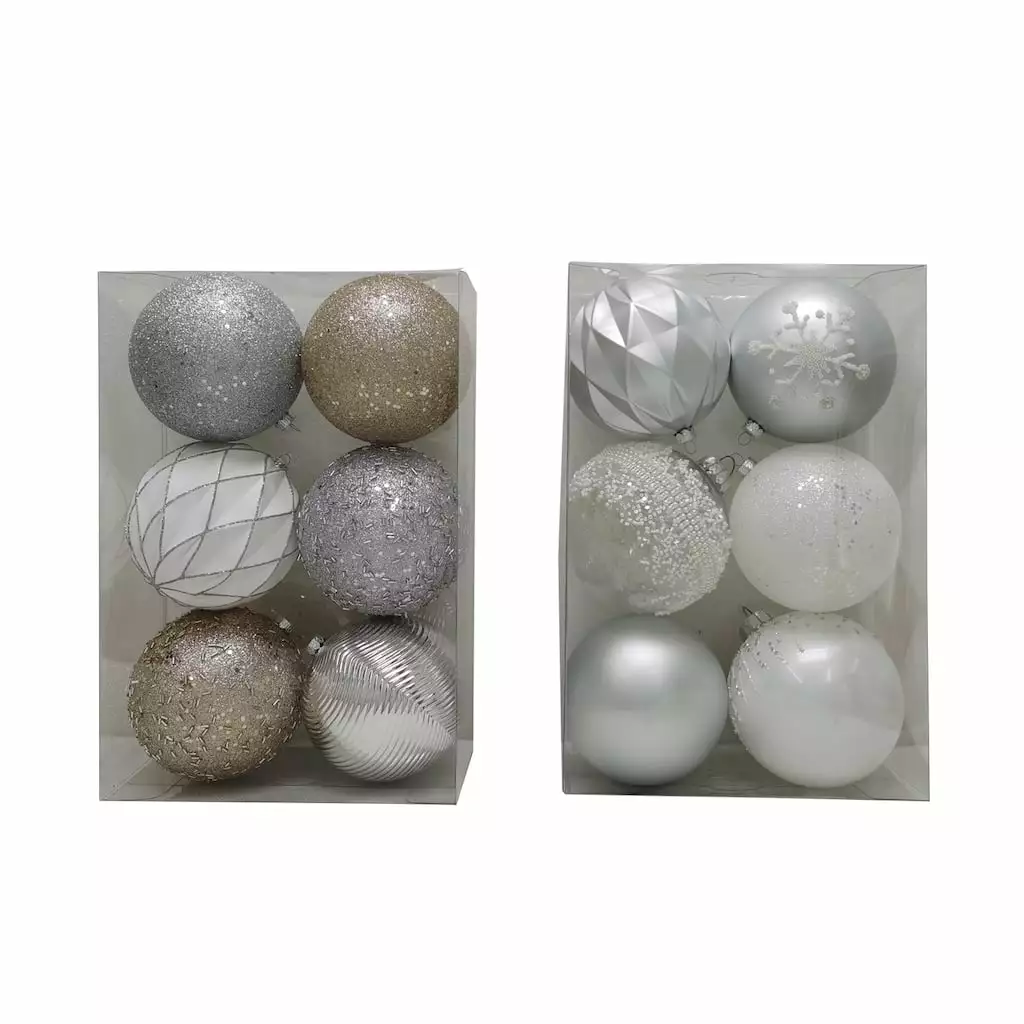 Deals ⌛ Assorted 6ct. 4.5" Silver & White Shatterproof Ball Ornaments by Ashland® 🛒 3 Deals ⌛ Assorted 6ct. 4.5" Silver & White Shatterproof Ball Ornaments by Ashland® 🛒