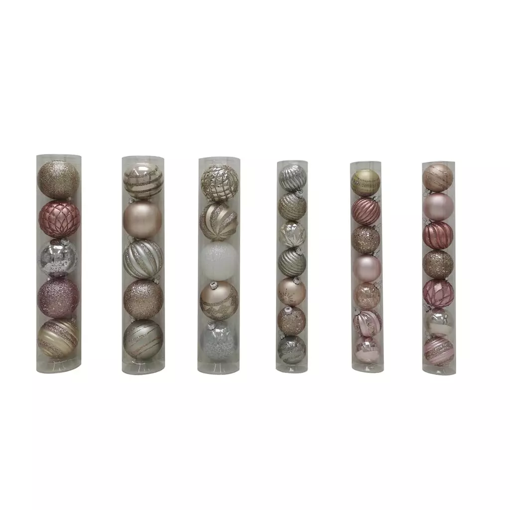 Best Sale 🔔 Assorted Pink Plastic Round Ornaments by Ashland® ✨ 3 Best Sale 🔔 Assorted Pink Plastic Round Ornaments by Ashland® ✨